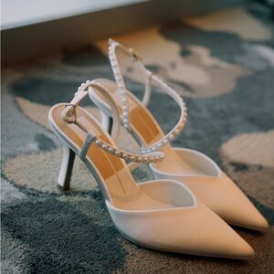 Dolce Vita White Pearl Heels